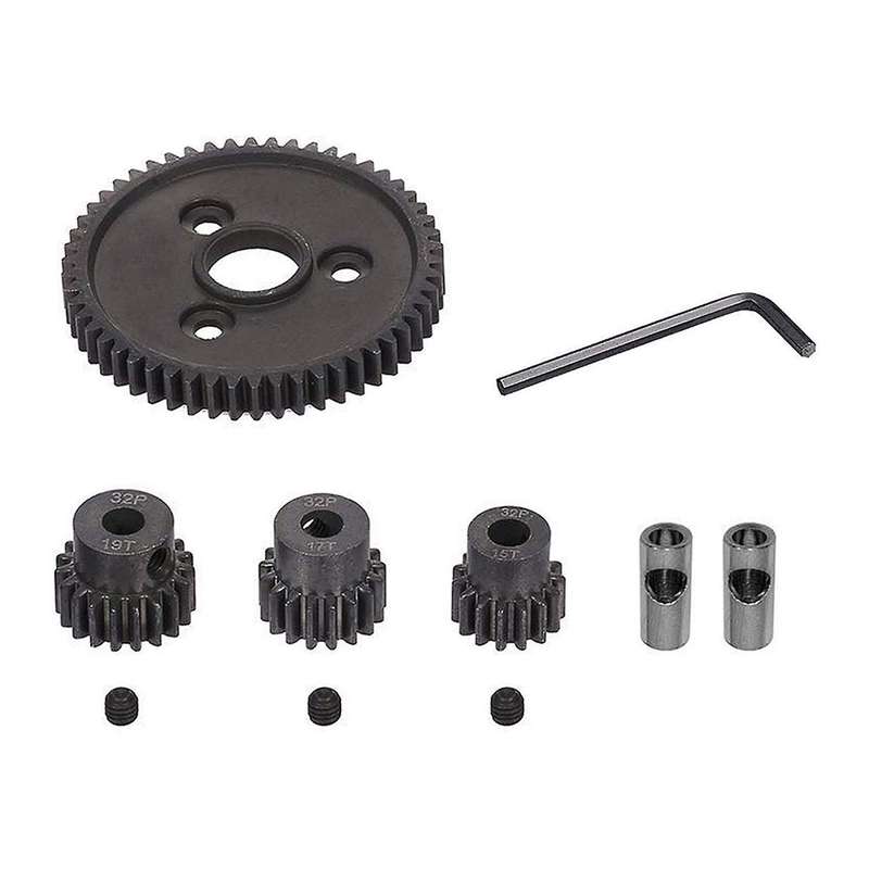 54T 0.8 32 Pitch Steel 3956 Spur Gear with 15T/17T/19T Gear Sets for Slash 4WD/2WD/VXL Part