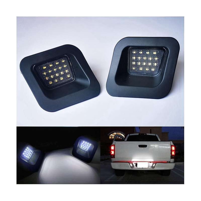 55077291AE Rear Bumper Lights LED License Plate Lights for Truck 2003-2018 Ram 1500 2500 3500