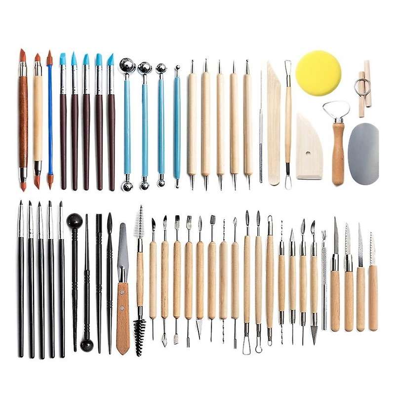 56Pcs Clay Tools Sculpting Pottery Tools Polymer Modeling Clay Sculpture Set for Pottery Modeling,Ca