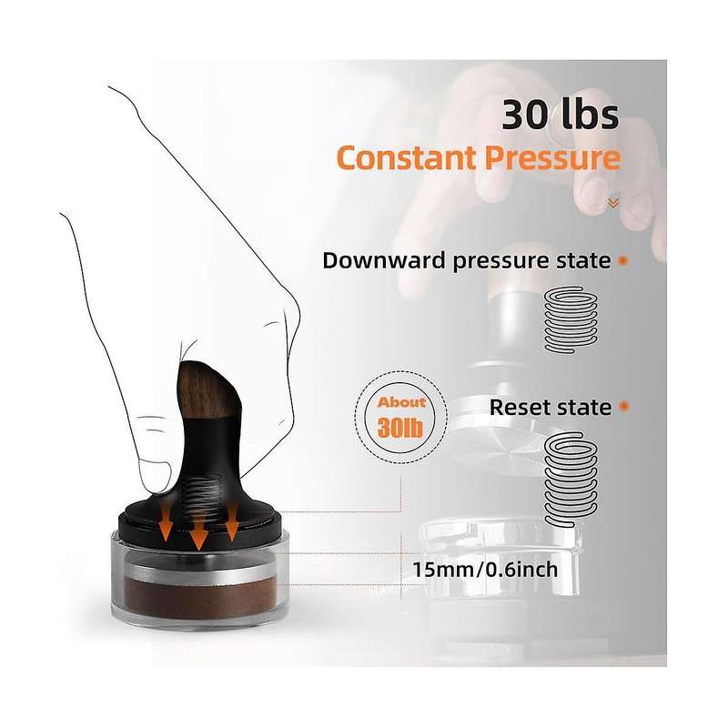 58.35mm Espresso Coffee Tamper with Spring Loaded Calibrated Espresso Tamper 30lbs Espresso Hand Tam