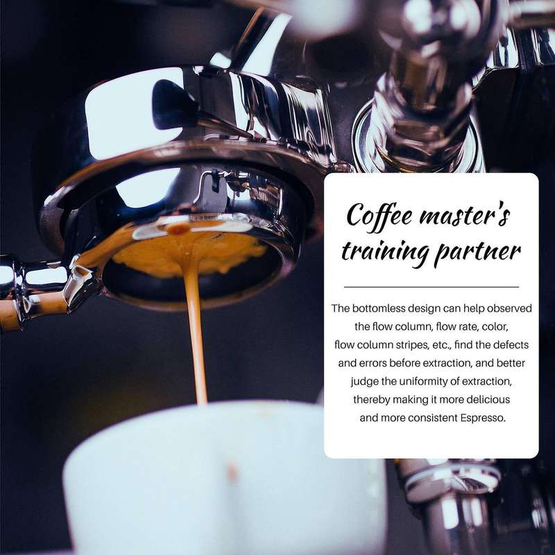 58mm Bottomless Portafilter Compatible with Expobar, , Rancilio, Faema and Wega with 1 Cup Filter Ba