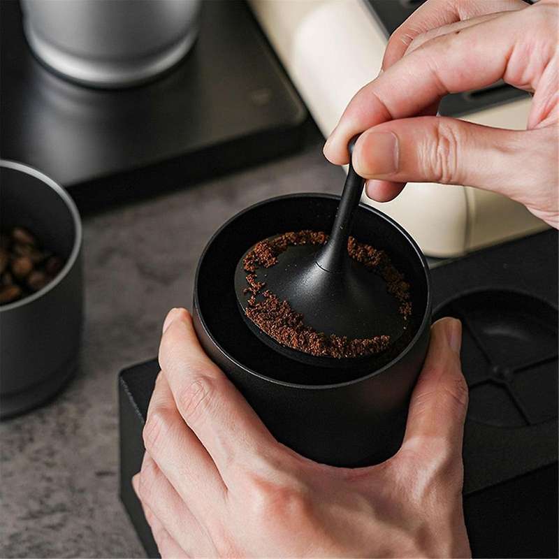 58mm Coffee Dosing Rings Press, Aluminum Alloy Coffee Powder Picke Anti Flying Dust Powder Cup Coffe