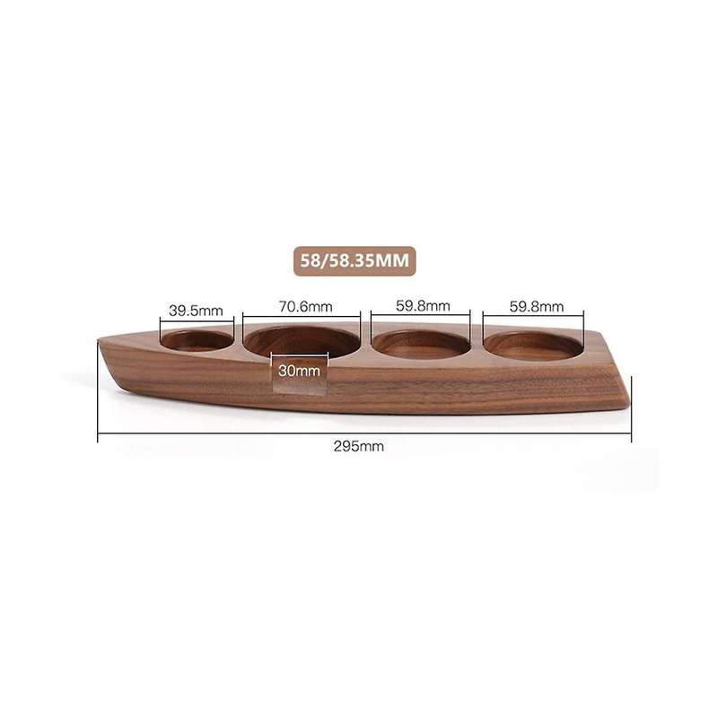 58mm Beech Wood Coffee Powder Hammer Base Coffee Filter Screen Holder Coffee Maker Support Base Rac
