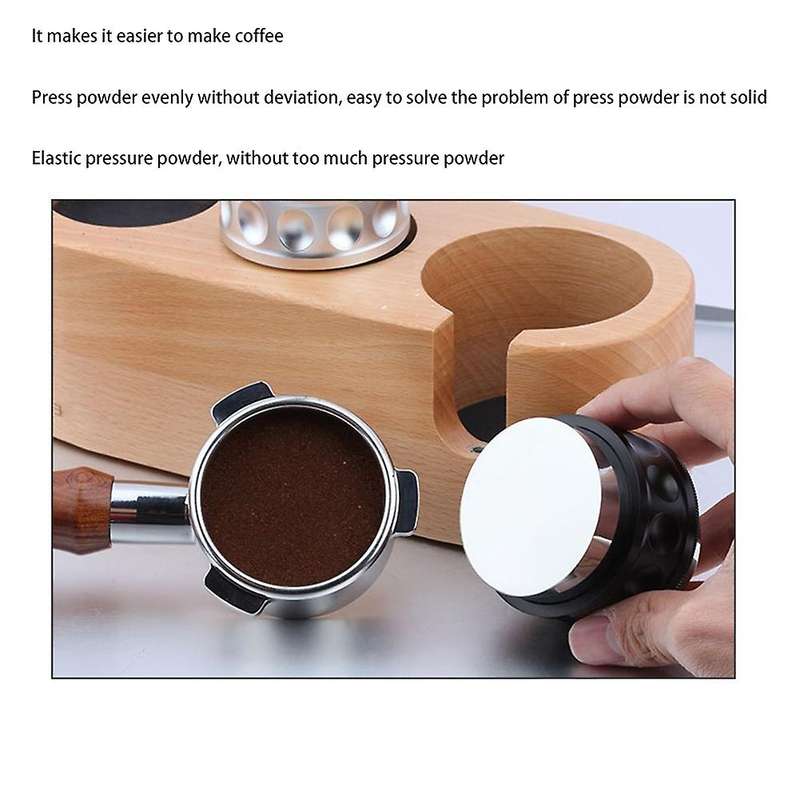 58mm Coffee Distributor&Tamper Dual Head Coffee Leveler Fits Adjustable Depth- Professional Espresso