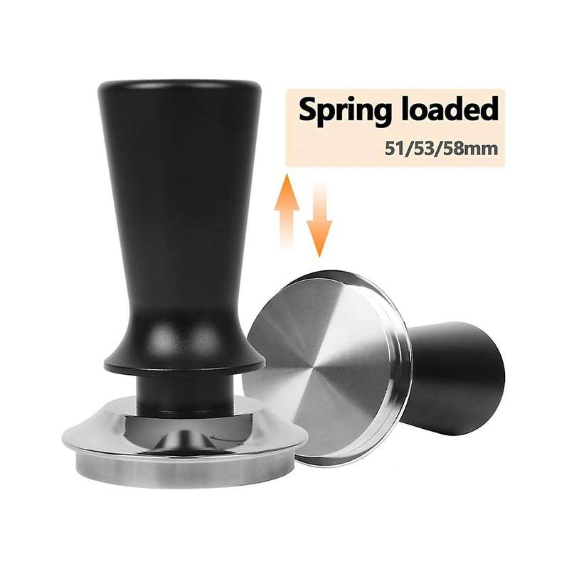 58mm Coffee Tamper Adjustable Graduated 30lb Espresso Spring Calibration Tamper Stainless Steel Fla