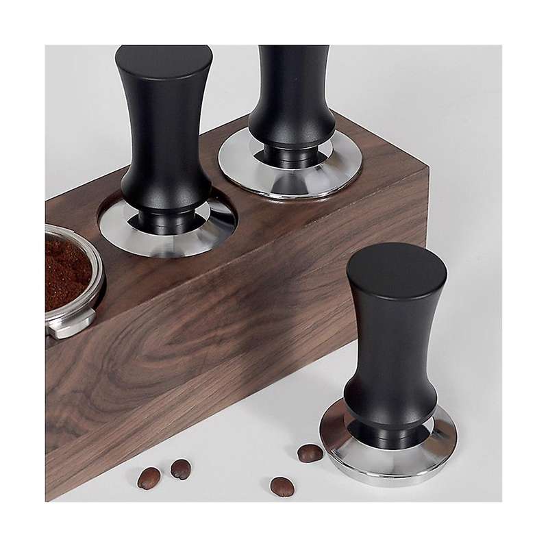 58mm Coffee Tamper Stainless Steel Wooden Handle Flat Pressure Press Hammer Barista Tools Coffee Po
