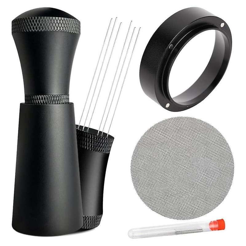 58mm WDT Tools Puck Screen Espresso Dosing Funnel Stainless Steel Needles Coffee Stirrer Distributio