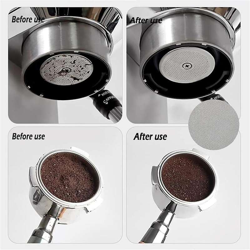 58mm WDT Tools Puck Screen Espresso Dosing Funnel Stainless Steel Needles Coffee Stirrer Distributio