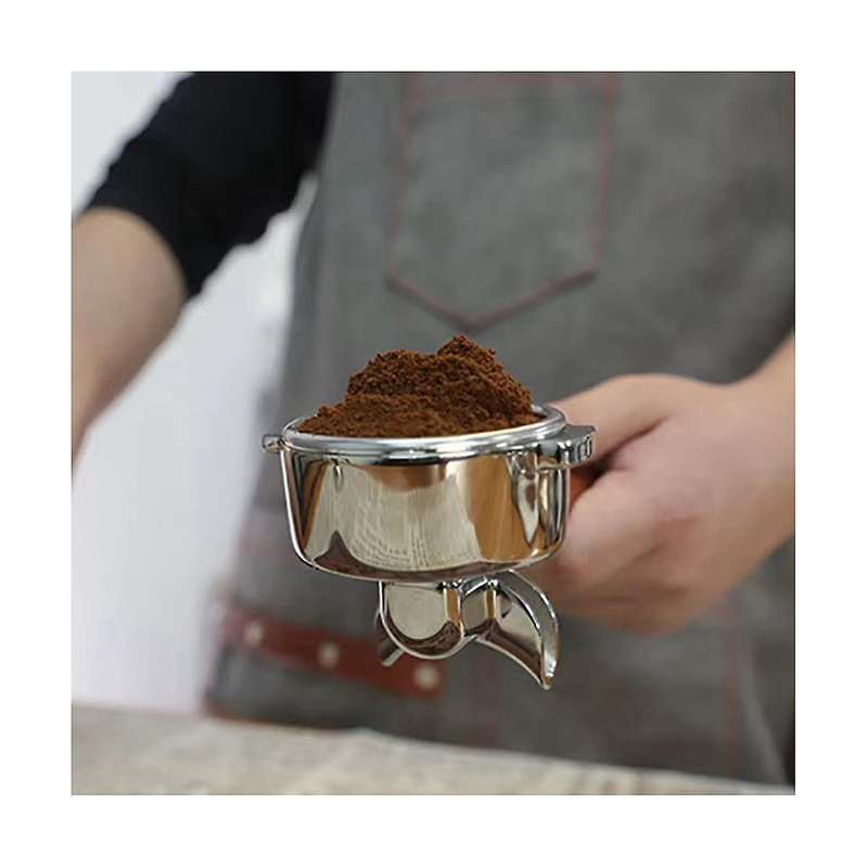 58mm Single Spout Split Coffee Portafilter Filter Holder for Expobar E61 Brewing Head Replacement Ba