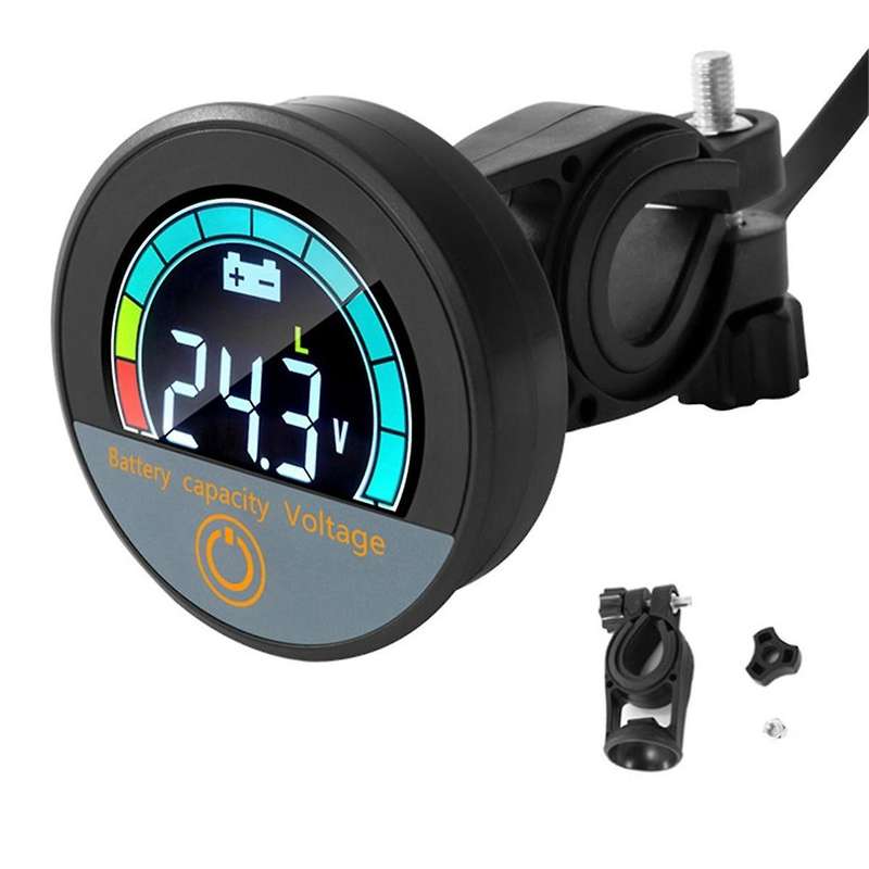 5918 DC8-100V Digital Circular Voltmeter Waterproof Battery Capacity Monitor Car Voltage Meter Teste