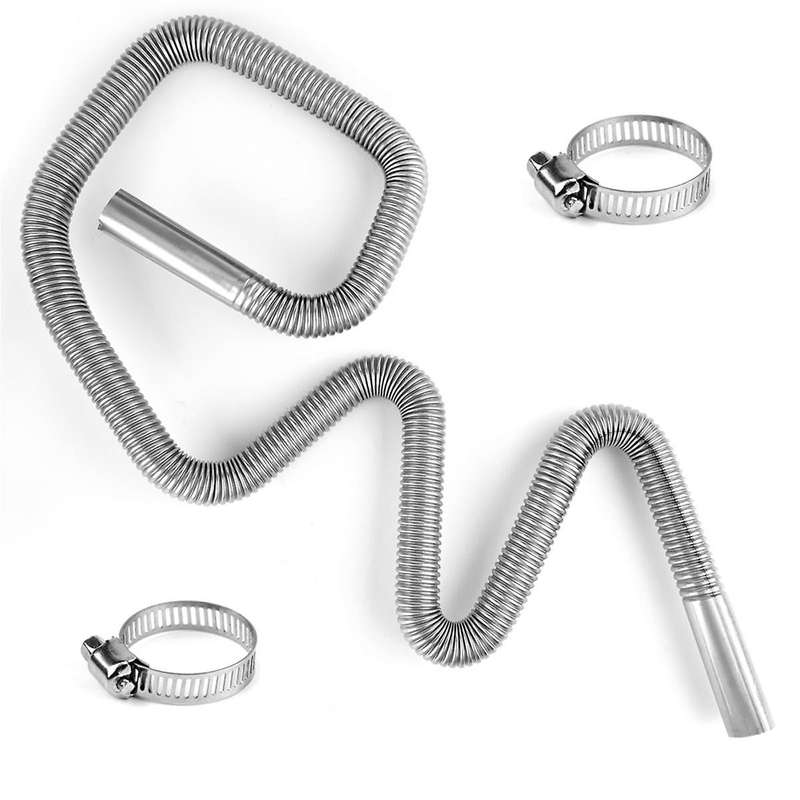 59Inch Heater Exhaust Pipe,1Inch Inner Diameter Flexible Exhaust Tubing Stainless Steel Parking Air