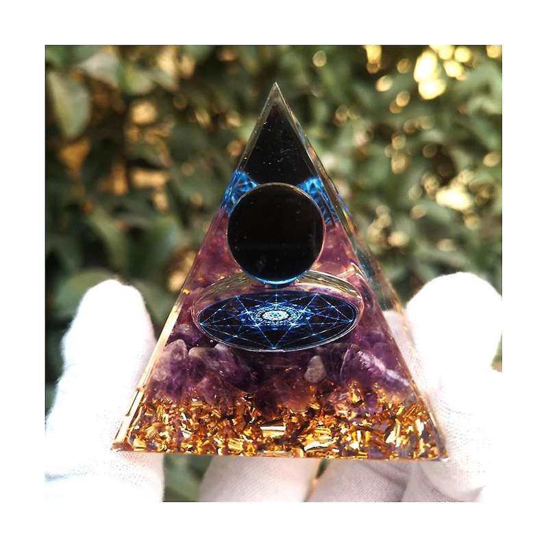 5cm Crystal Gravel Pyramid Crafts Ball Starlight Tai Pyramid Home Desktop Decoration Handicrafts