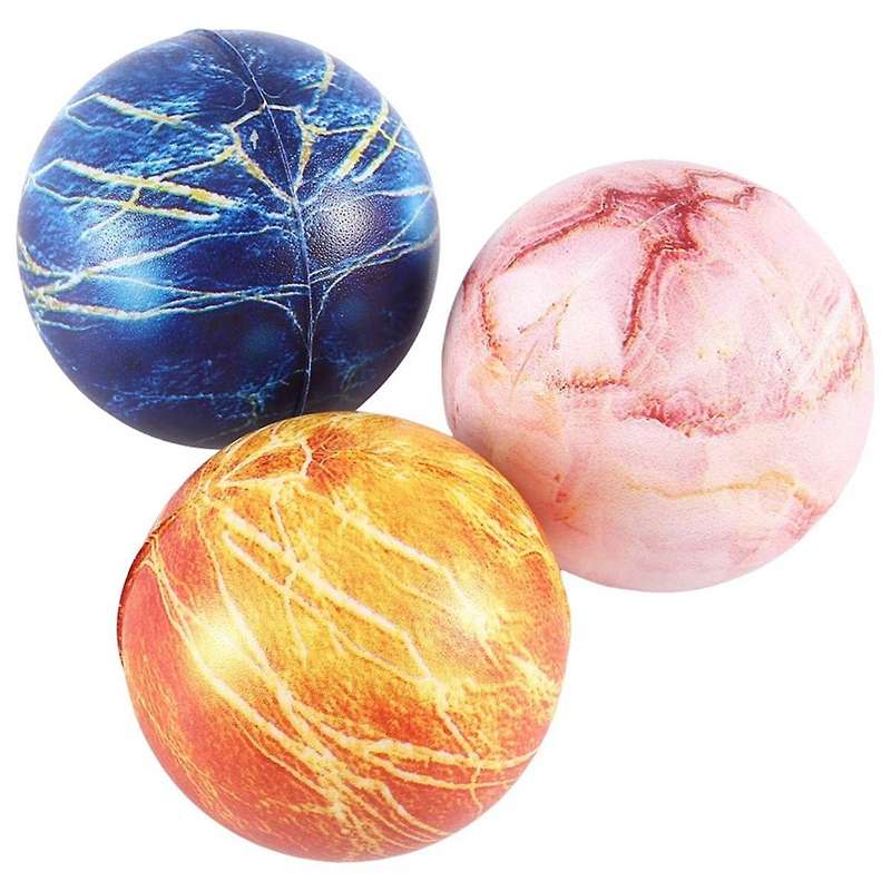 5cm Stress Balls Foam Sponge Balls Marble Bouncy Balls Children's Venting Stress Relief Toys
