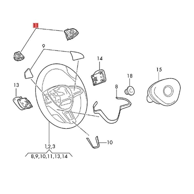 5e0919719a Car Multi-function Steering Wheel Buttons Cruise Control Switch for Fabia 2015 2013-2023