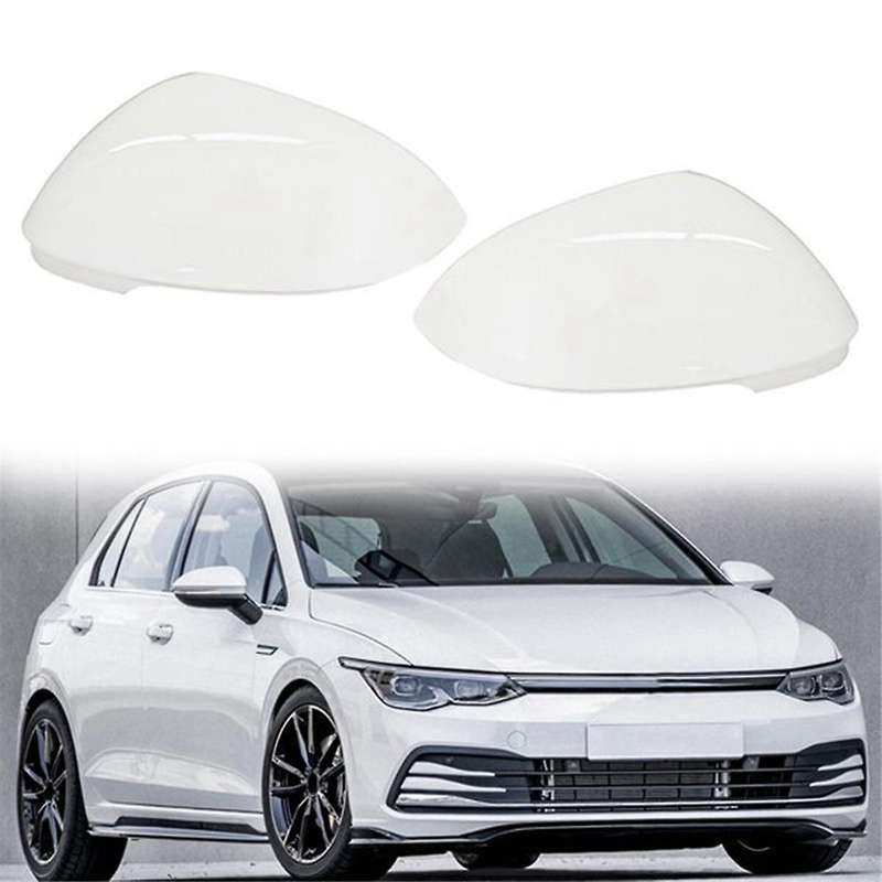 5h0857537 Car White Rearview Side Glass Mirror Cover Trim Rear Mirror Covers Shell for Golf 8 Mk8 20