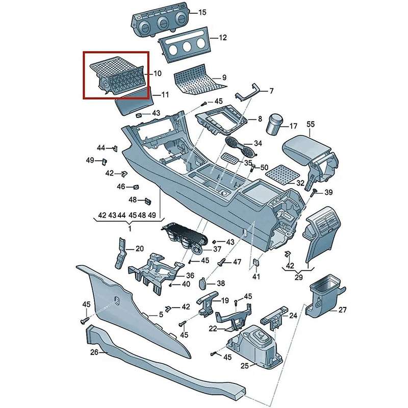 5GG857337 for Golf MK7 Car Interior Center Ashtray Trim Cover Storage Compartment Ashtray 5GG863391