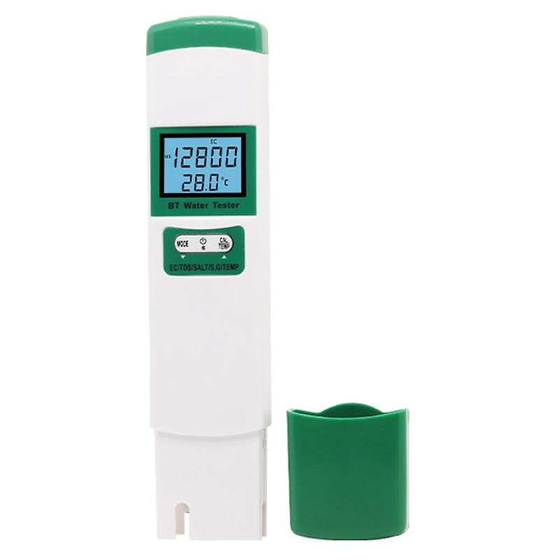 5-In-1 Water Quality Tester EC TDS SALT SG TEMP Digital Detector Portable Bluetooth Water Quality Te