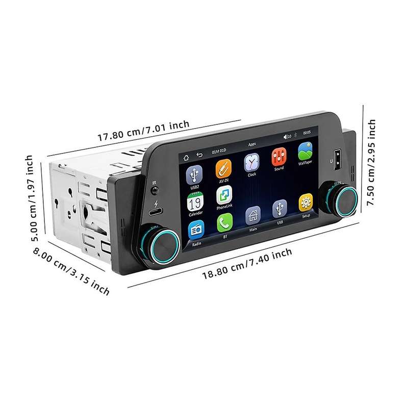 5-Inch Car MP5 Player Wireless CarPlay Android Car Portable Radio Audio System Host 1 Din Auto Car N