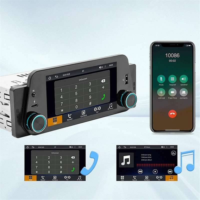 5-Inch Car MP5 Player Wireless CarPlay Android Car Portable Radio Audio System Host 1 Din Auto Car N