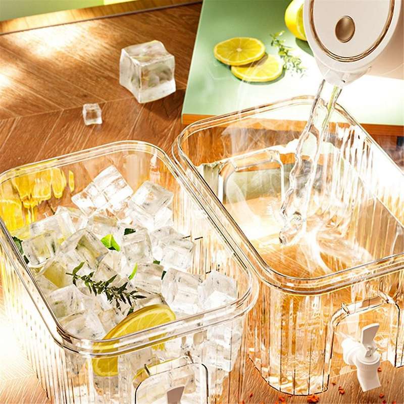 5L Large Capacity Cold Kettle Detachable Base Portable Juice Jug Cold Water Kettle with Faucet Refri
