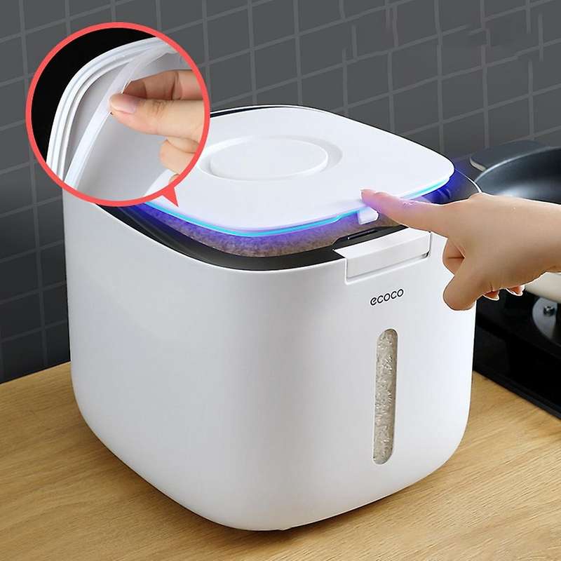 5KG Rice Storage Box Grains Bucket Moisture-Proof Sealed Insect-Proof Modern Household Decor Kitchen
