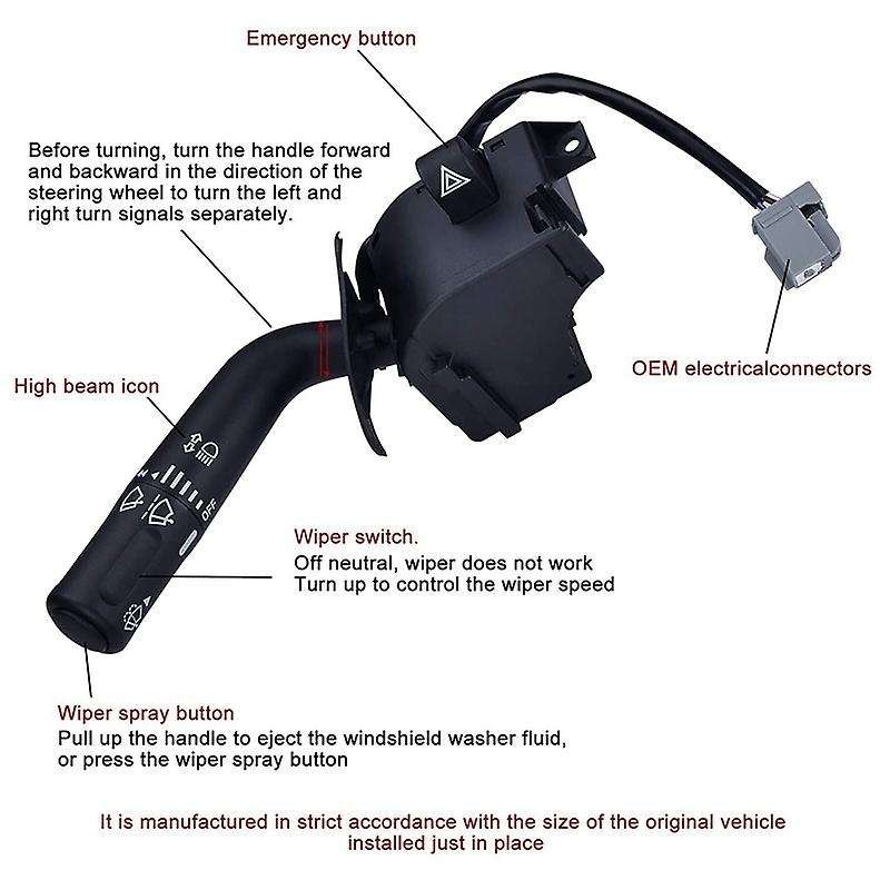 5L3Z13K359AA Turn Signal Wiper Dimmer Combination Lever Switch for 05-08