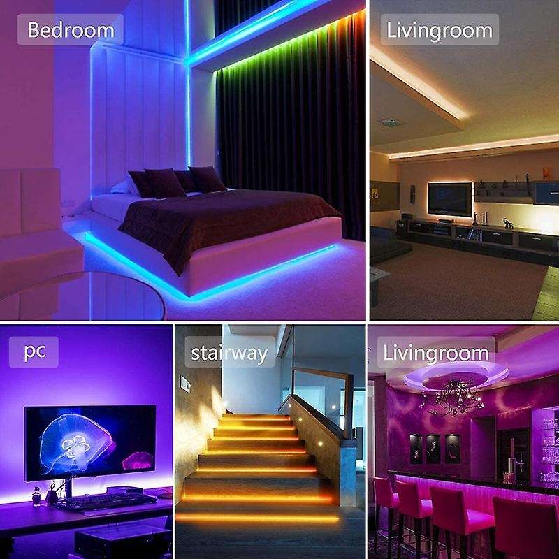 5M Led Strip Lights with 24 Keys Remote Flexible Color Changing RGB Light Strips for Bedroom DIY Dec