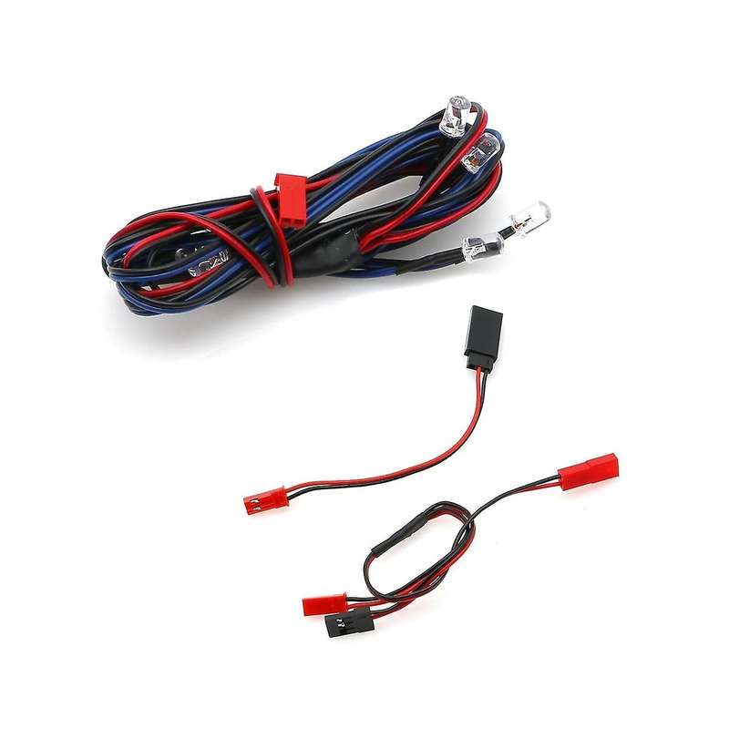 5mm 6 Led Light Kit 4 Blue 2 Red 5mm with Conversion Cable for 1/10 1/8 Axial Scx10 Trx4 D90 Rc Car