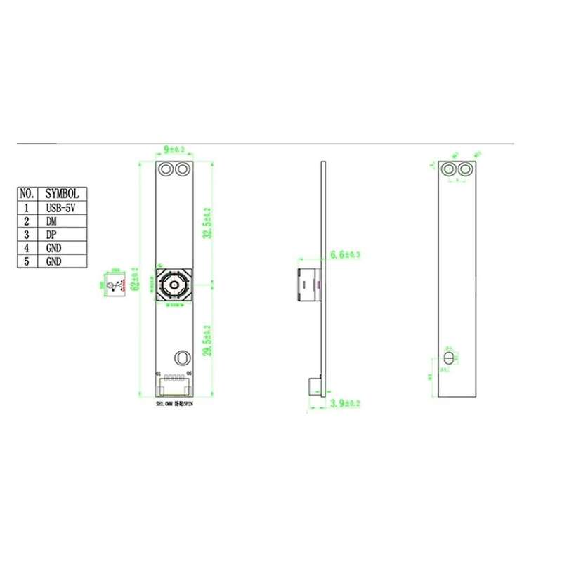 5MP 2K HD Autofocus Wide Angle Camera Module CMOS OV5693 120 Degree OTG USB Plug and Play for Window