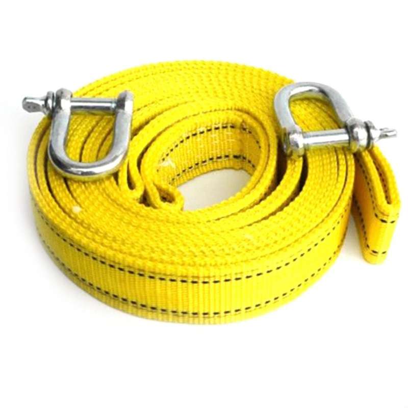 5M/5T Car Electric Winch Rope Off-Road Vehicle Tow Rope with U-Shaped Hook Tow Strap for Cars Truck