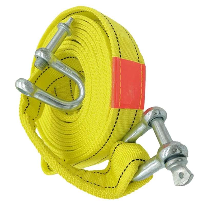 5M/5T Car Electric Winch Rope Off-Road Vehicle Tow Rope with U-Shaped Hook Tow Strap for Cars Truck