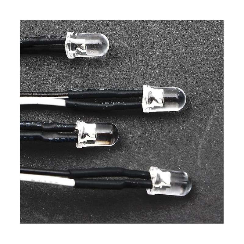 5mm 6 Led Light Kit 4 White 2 Red 5mm with Conversion Cable for 1/10 1/8 Axial Scx10 Trx4 D90 Rc Ca
