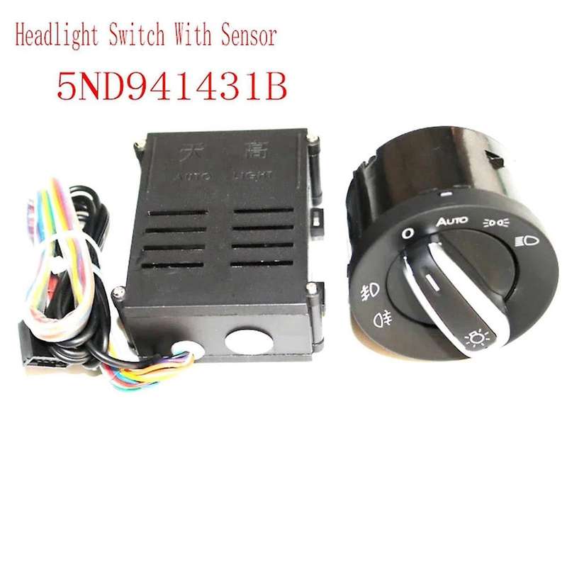 5ND941431B Car Headlight Switch with Sensor Light Adjustment Switch for 4 B5