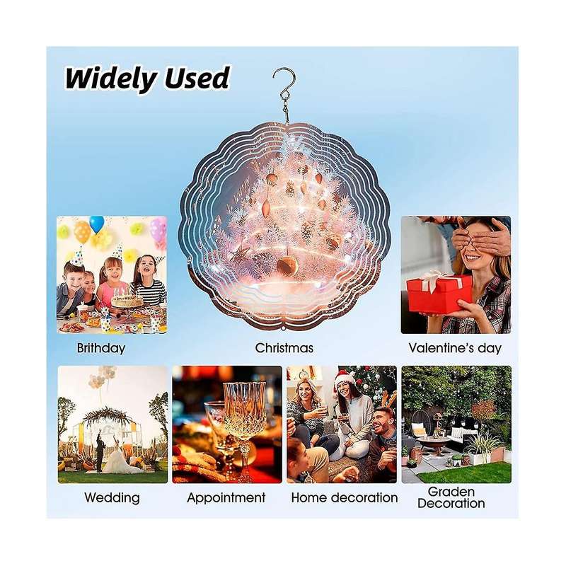 5pack Sublimation Wind Spinner Blanks 8inch Wind Spinners for Yard and Garden Indoor Outdoor Front D