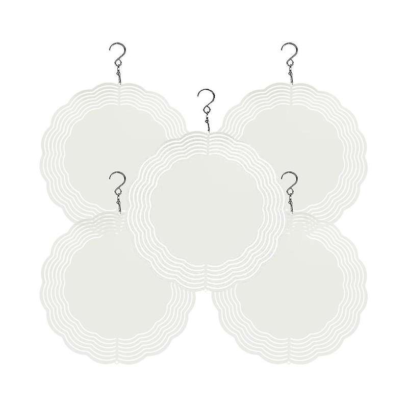5pack Sublimation Wind Spinner Blanks 8inch Wind Spinners for Yard and Garden Indoor Outdoor Front D