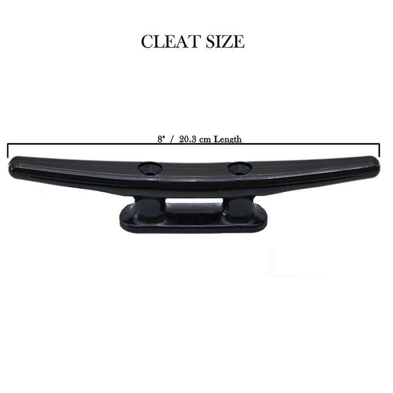 5Pack Black Nylon Boat Cleat 8Inch - Rope Cleat, Kayak, Boat Dock Cleats - Perfect for Marine, Deck,
