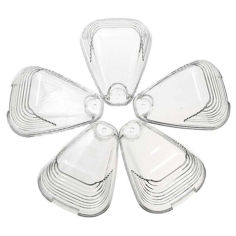 5Pc Roof Running Light Cab Marker Lights Clear Cover Top Lens for 350 450 Clear