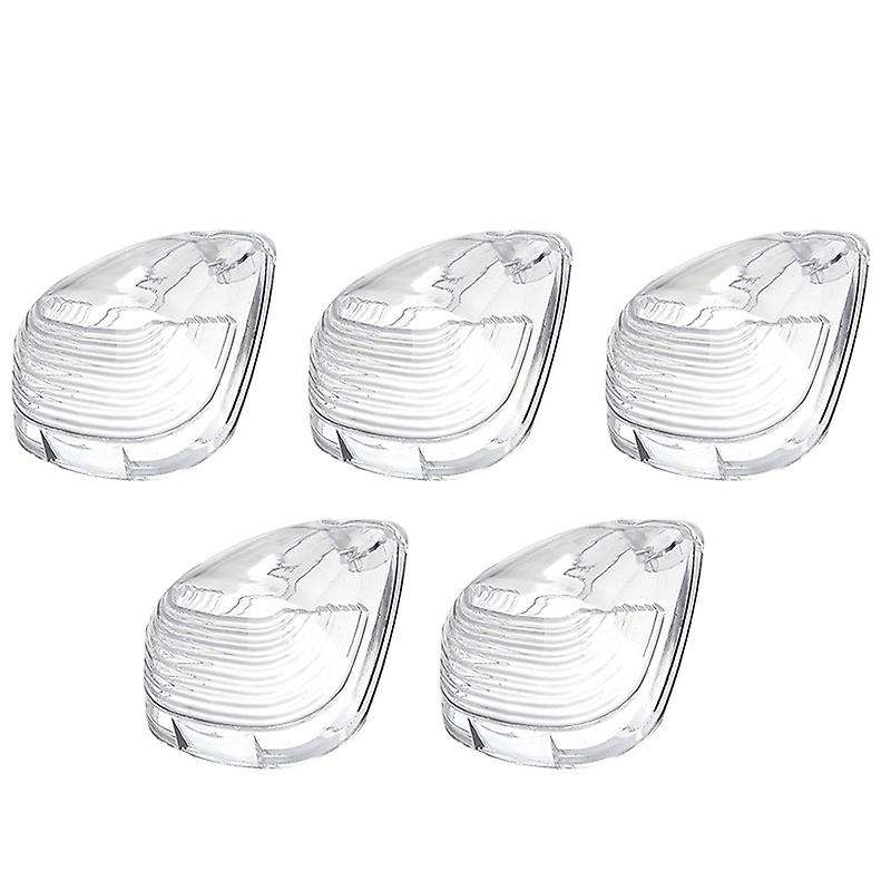 5Pc Roof Running Light Cab Marker Lights Clear Cover Top Lens for 350 450 Clear