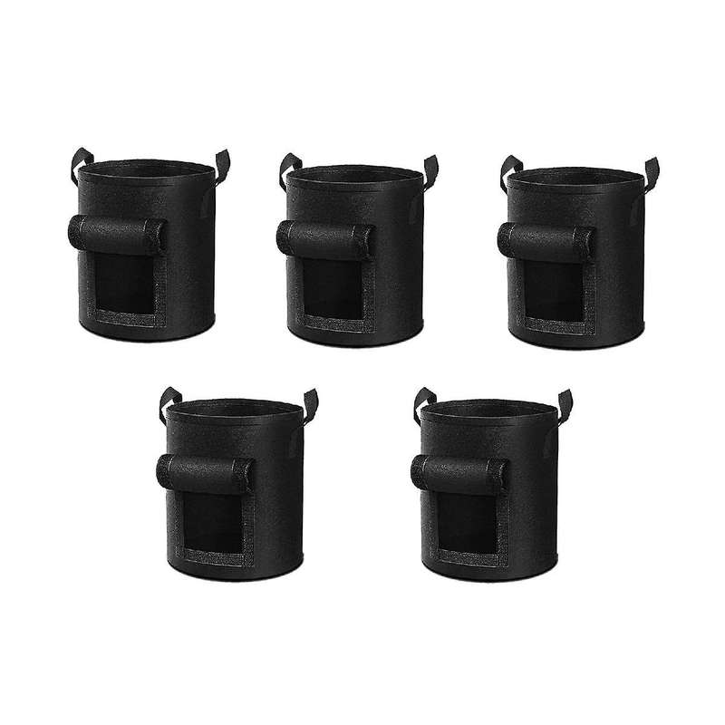 5packs 10 Gallon Potato Grow Bag, Heavy Duty Potato Bags for Growing Potatoes Fabric Potato Grow Ba