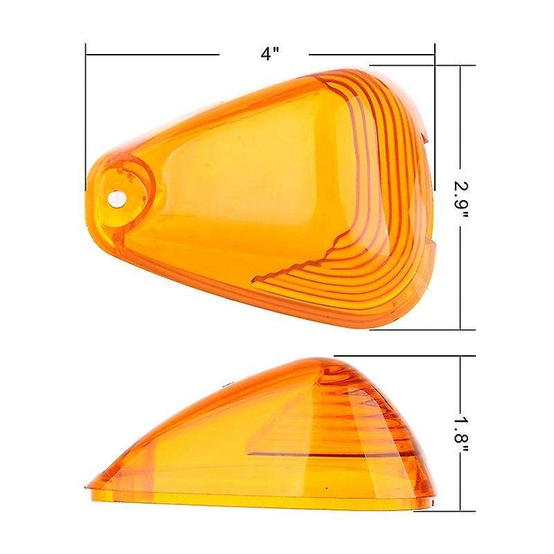 5Pc Roof Running Light Cab Marker Lights Clear Cover Top Lens for 350 450 Yellow