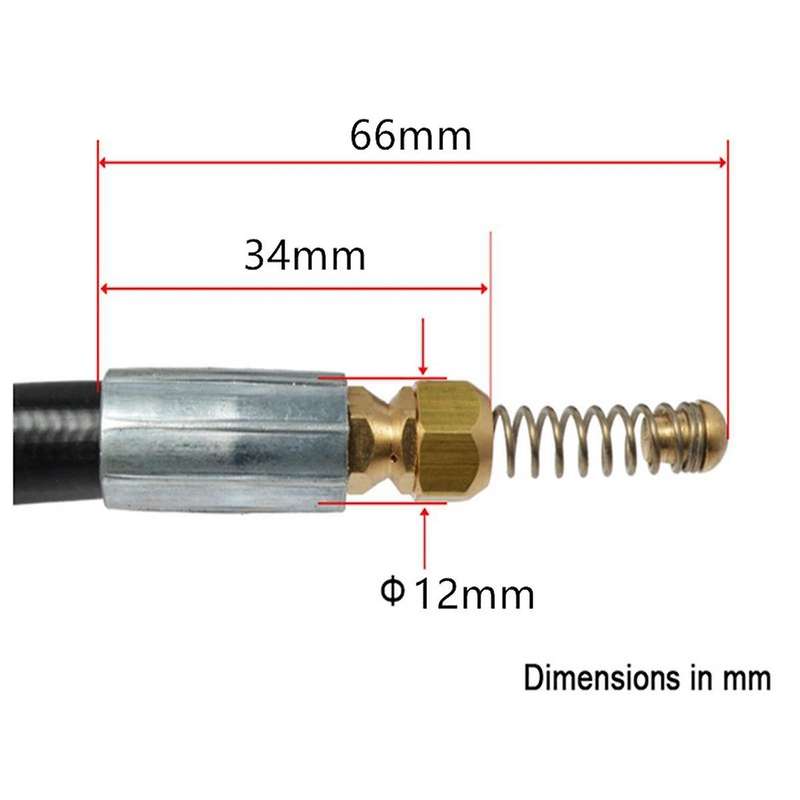 5Pcs 1/8 Internal Thread Pressure Washer Pipe Nozzles,Sewer Drain Pipe Spring Ejectors,Cleaning Vibr