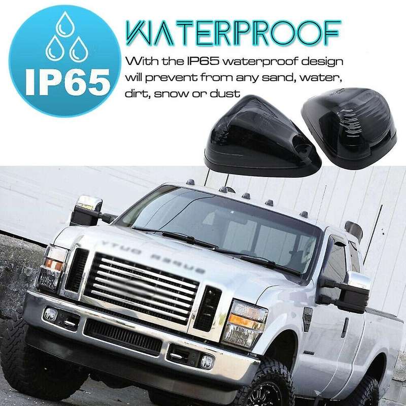 5Packs Cab Marker Light White Lens Roof Running Lightsw/Wiring for F250 F350 F450 F550 F65 E150 1999