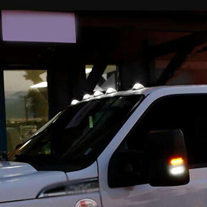 5Packs Cab Marker Light White Lens Roof Running Lightsw/Wiring for F250 F350 F450 F550 F65 E150 1999