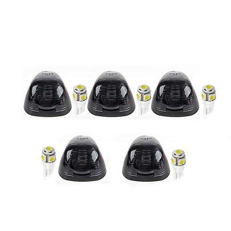5Packs Cab Marker Light White Lens Roof Running Lightsw/Wiring for F250 F350 F450 F550 F65 E150 1999