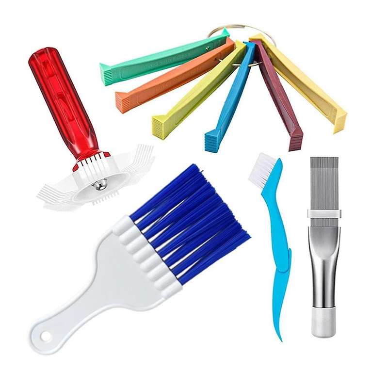 5pc Air Conditioner Fin Cleaner Set,fcr6 Fin Comb Condenser,air Outlet Cleaner Evaporator Radiator R
