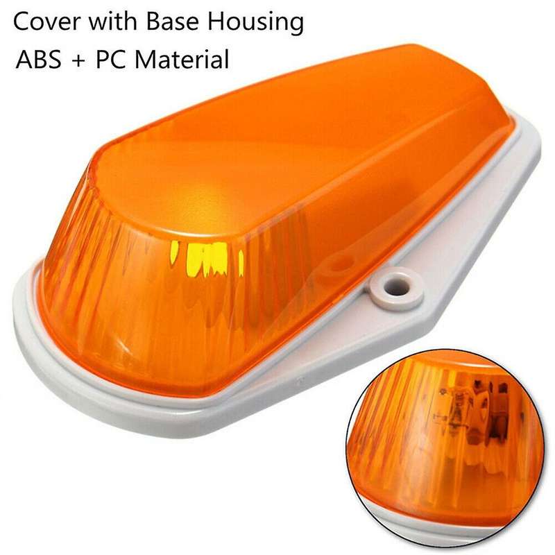 5Packs Cab Marker Light Amber Lens LED Cab Roof Running Lights W/Wiring Pack for 1973-1997 Pickup