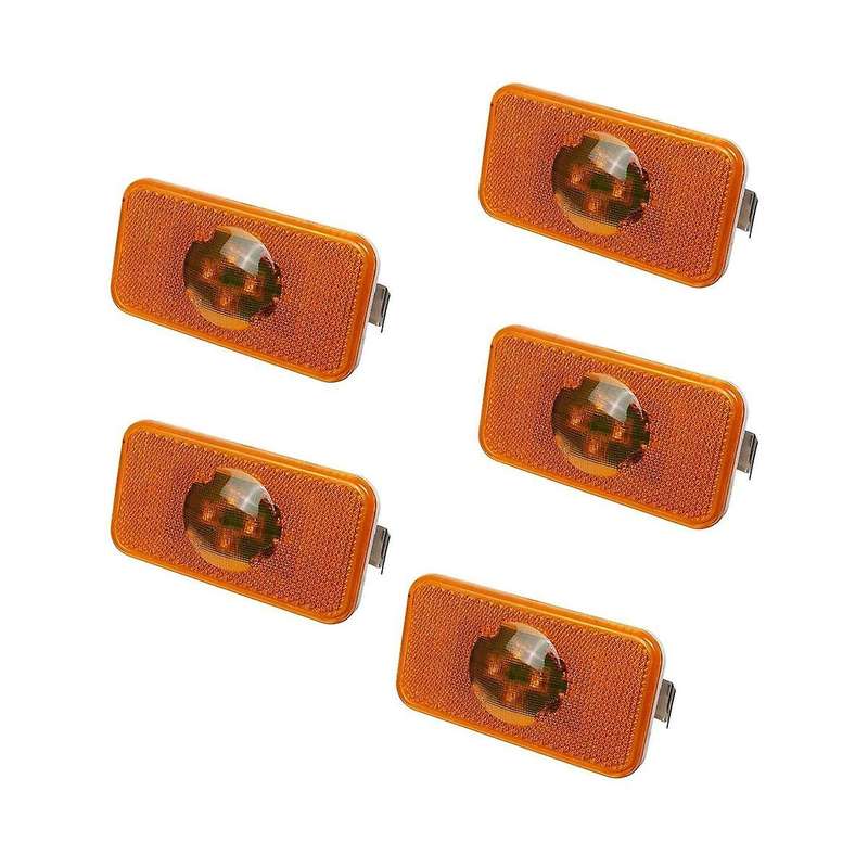 5pcs 24v Car Truck Led Side Marker Light Indicator Lamp 4 Led for Trucks Fm/
