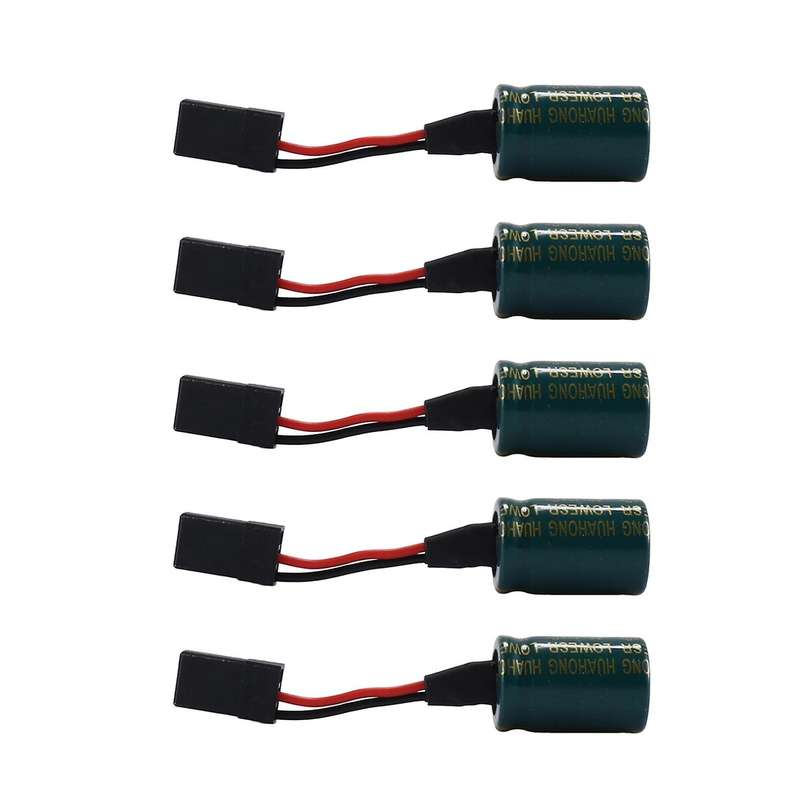 5pcs 3300uf 16v Voltage Protector A3 Flight Control Receiver Capacitor Protector with Plug for Rc D