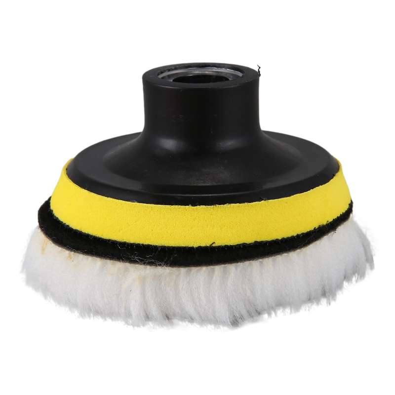 5Pcs 3 Inch Flat Wave Polished Sponge Wool Wheel Car Beauty Waxing Sponge Ball Kit