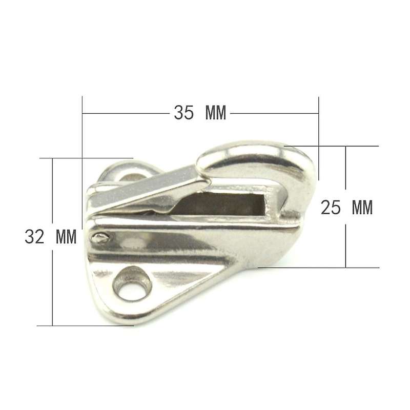 5Pcs 316 Stainless Steel Snap Type 35mm Hook for Boat Yacht Marine Accessories
